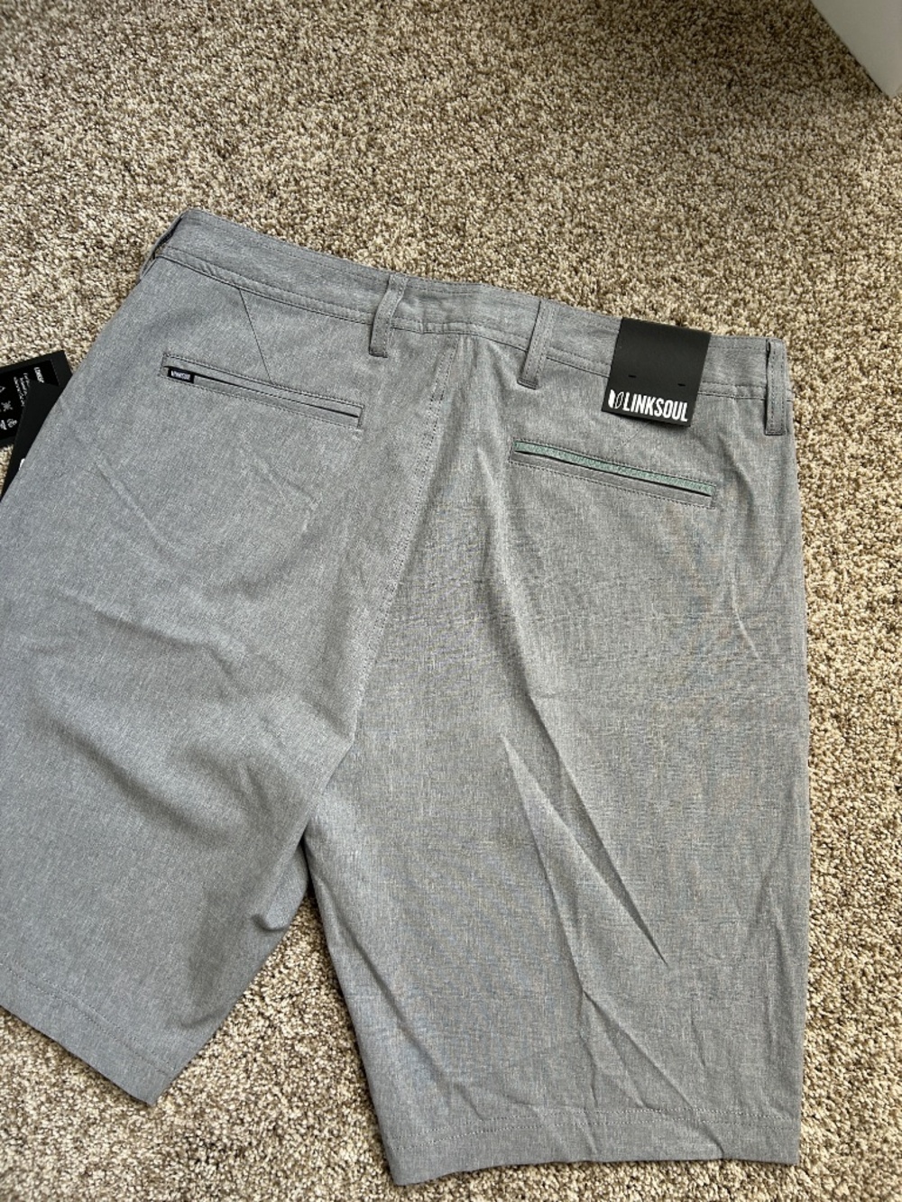 NWT Linksoul Grey Boardwalker Shorts - Men's 33/10 - Picture 10 of 12